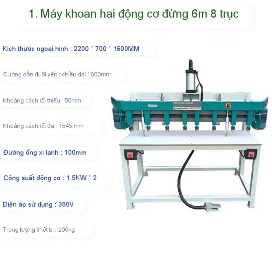 MÁY KHOAN ĐỨNG 8 MŨI 